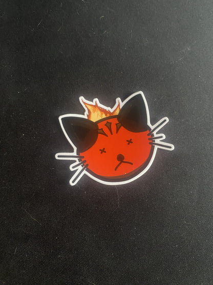 unlucky cat sticker