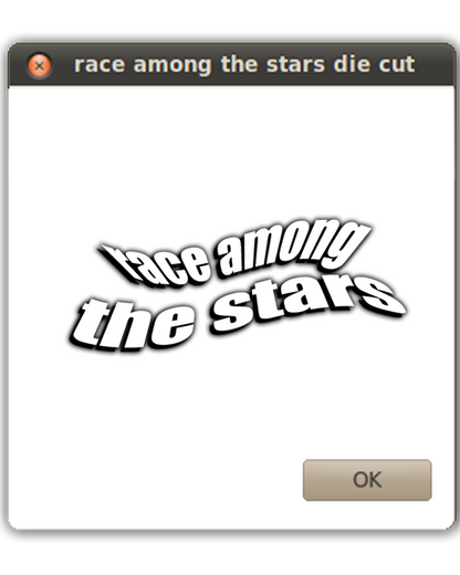 race among the stars diecut