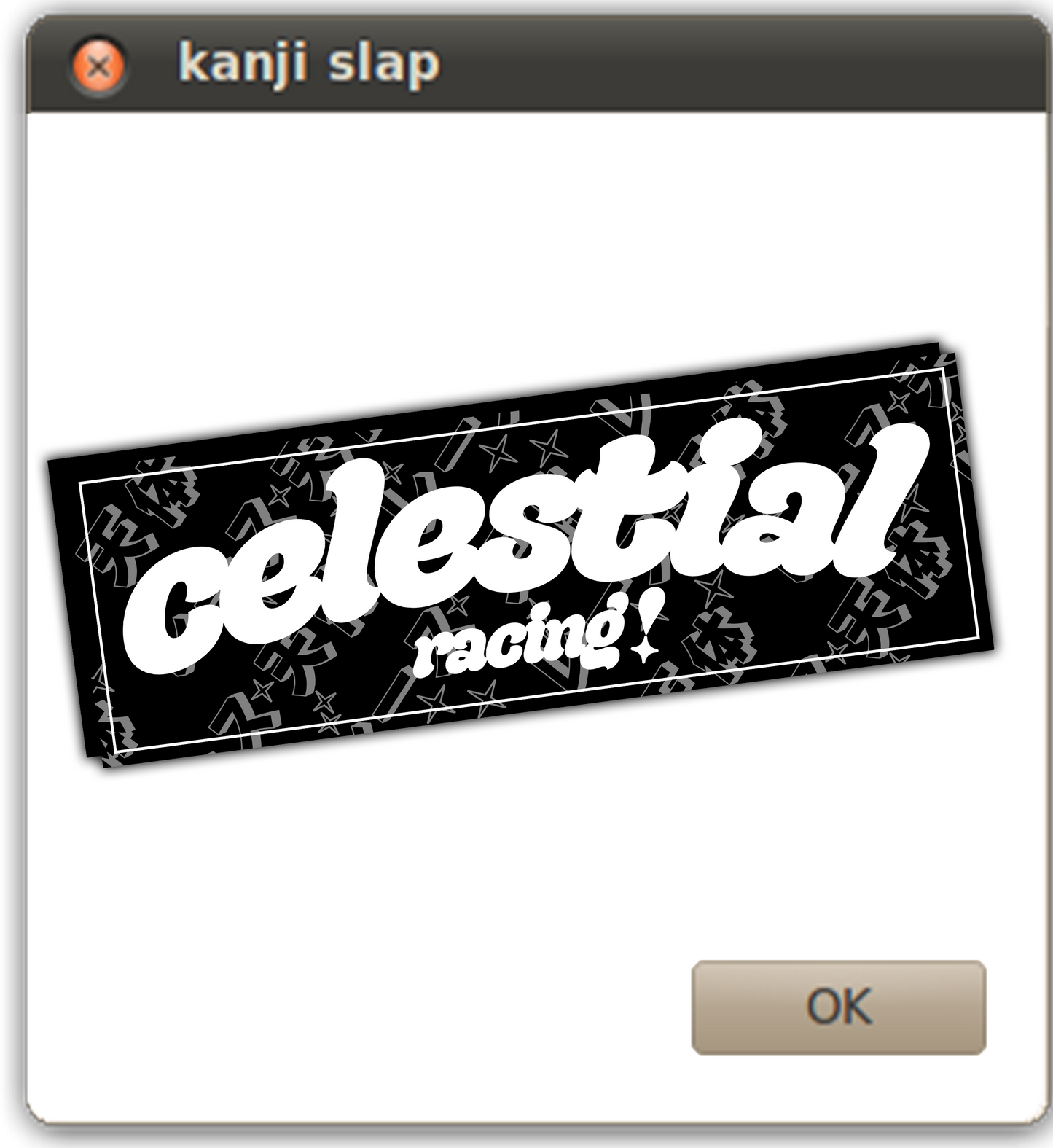 black kanji slap