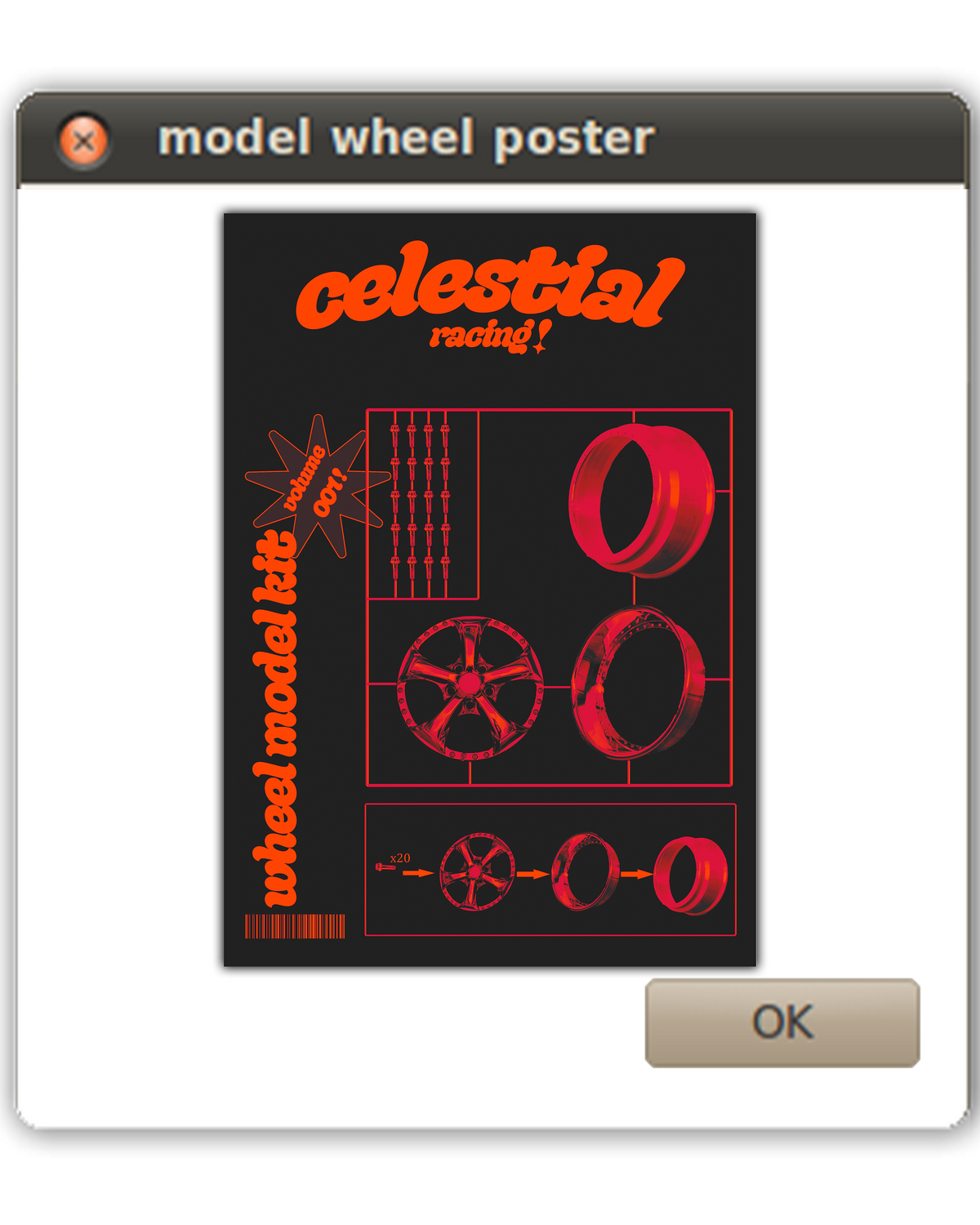 model wheel kit poster